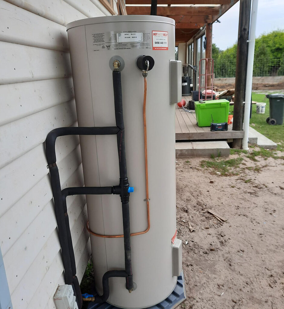 Hot water system installation